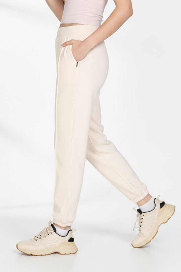 Zivame Knit Cotton Loungewear Bottom - Butter Cream — image 4
